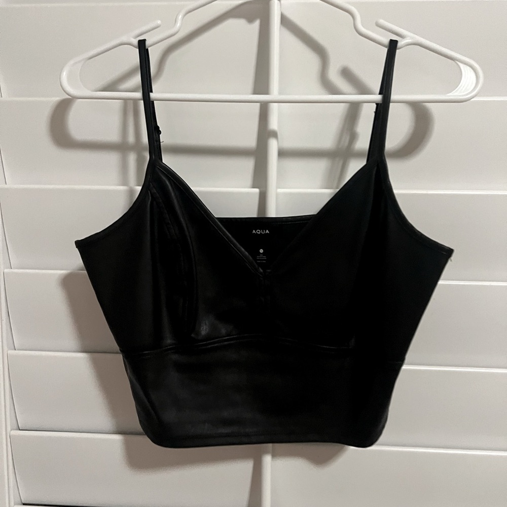 Leather Crop Top